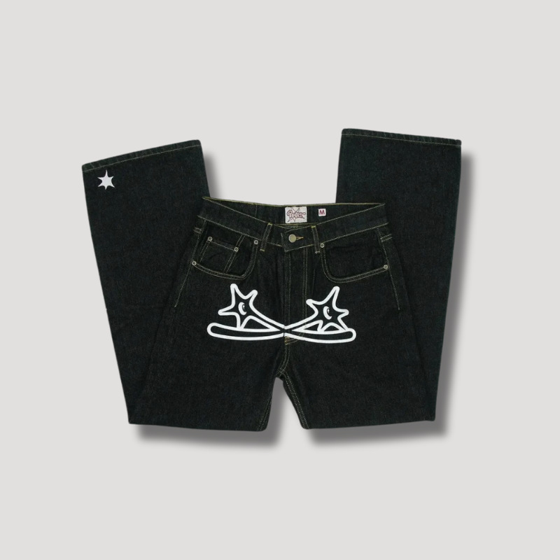 Y2K Protect Spike Denim Jeans - Loose fit baggy streetwear