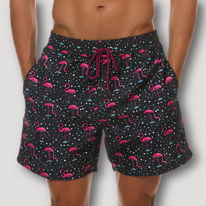 Zomer Strand Vibrant Print Trekkoord Zwem Broek Heren