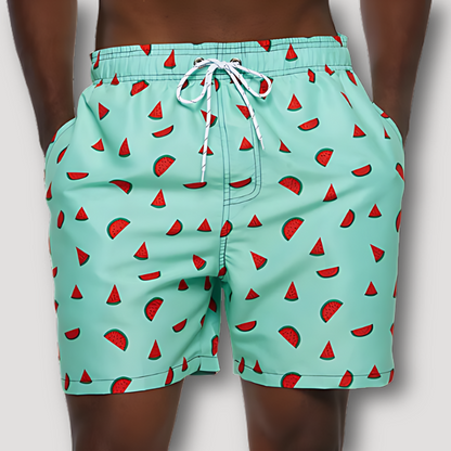 Zomer Strand Vibrant Print Trekkoord Zwem Broek Heren