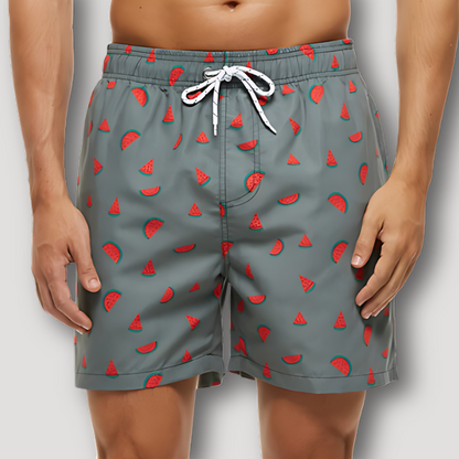 Zomer Strand Vibrant Print Trekkoord Zwem Broek Heren