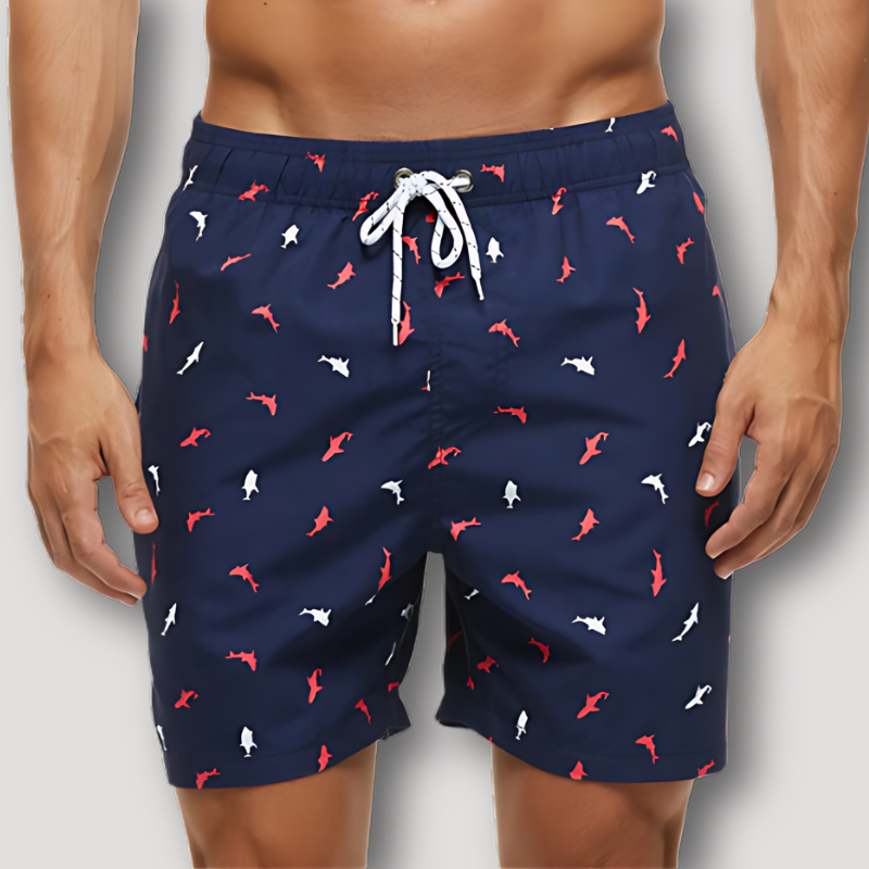 Zomer Strand Vibrant Print Trekkoord Zwem Broek Heren