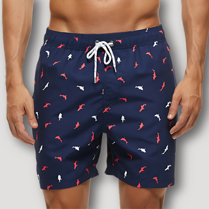 Zomer Strand Vibrant Print Trekkoord Zwem Broek Heren