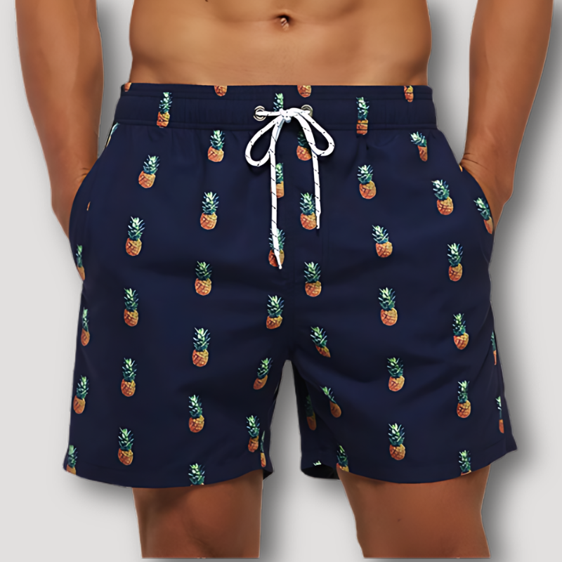 Zomer Strand Vibrant Print Trekkoord Zwem Broek Heren