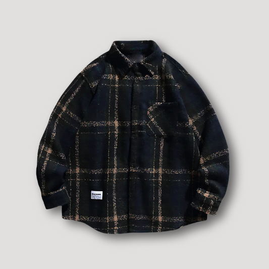 Oversized Geruit Patroon Button Up Lange Mouw Flannel Shirt