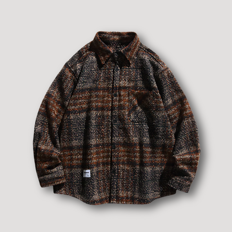 Oversized Geruit Patroon Button Up Lange Mouw Flannel Shirt