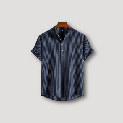 Verticaal Gestreept Patroon Henley Shirt