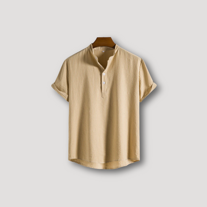 Verticaal Gestreept Patroon Henley Shirt