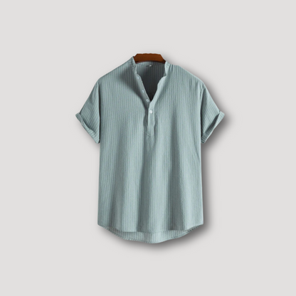 Verticaal Gestreept Patroon Henley Shirt