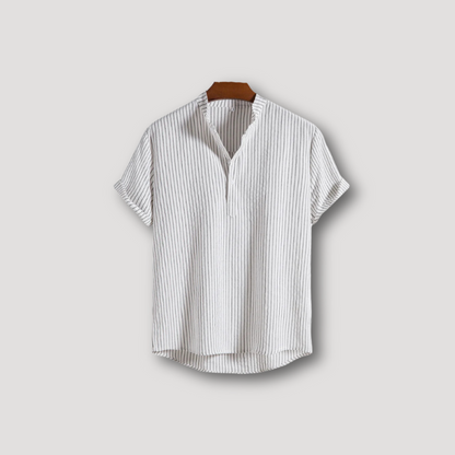 Verticaal Gestreept Patroon Henley Shirt