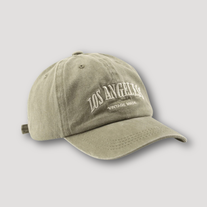 Retro Vintage 'LOS ANGELES' Washed Vervaagd Baseball Cap