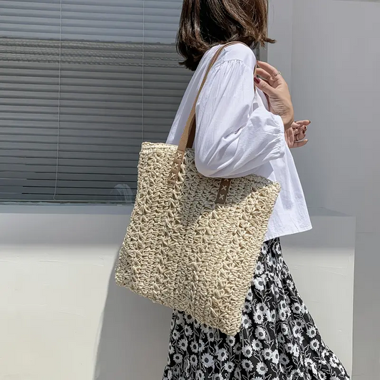 Geweven Stro Crochet Raffia Tas Boho Tote