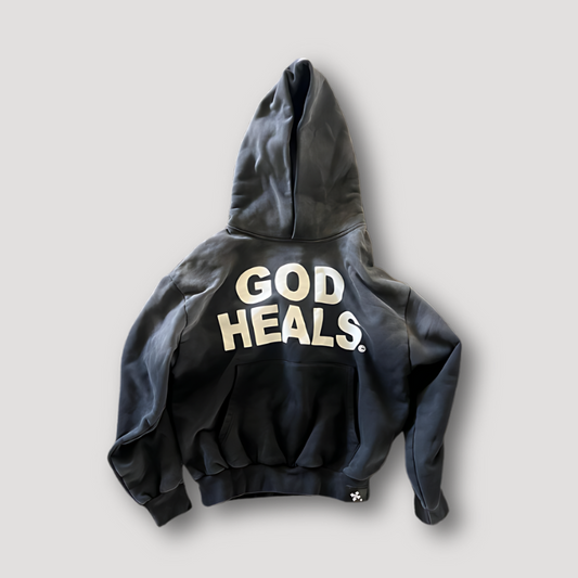 GOD HEALS Bold Leter Afdrukken Grote Hoodie