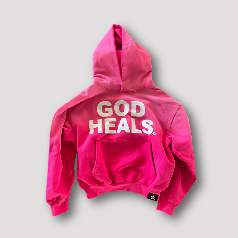 GOD HEALS Bold Leter Afdrukken Grote Hoodie