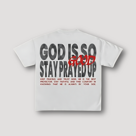 Biblical Quotes "GOD IS SO GOOD" Korte Mouw Wit T-shirt