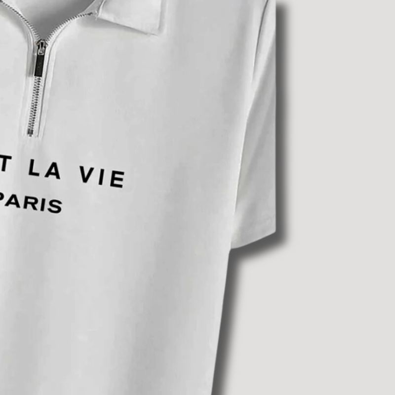 Half Zip Paris Polo Voor Heren