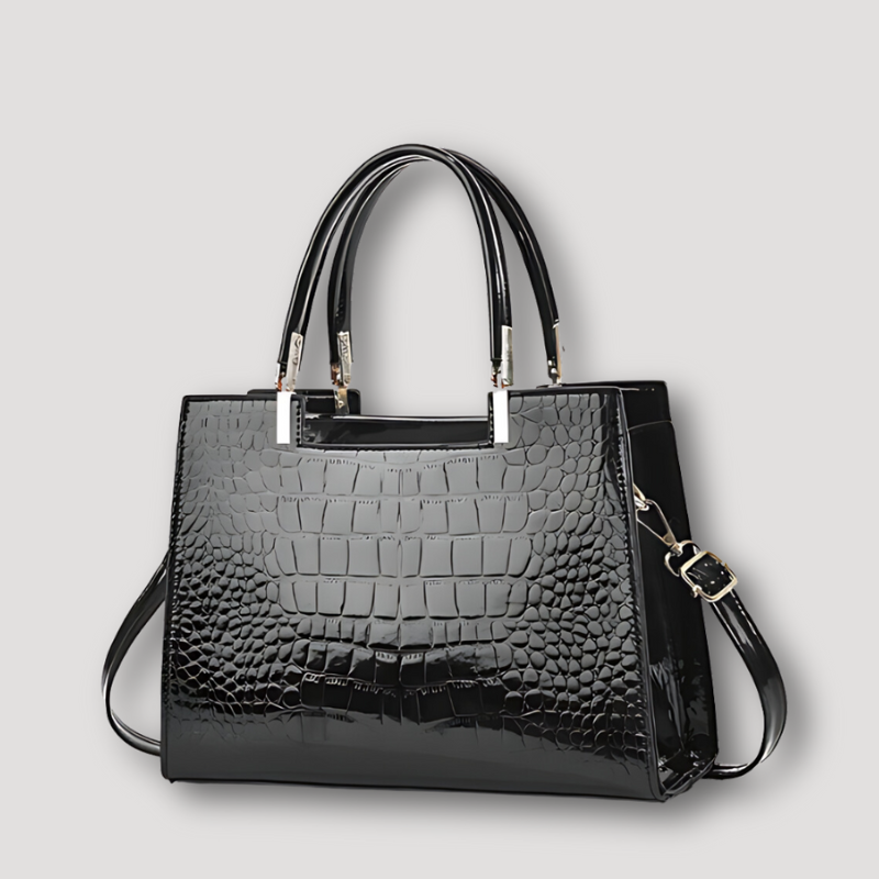 Krokodil Patroon Patent Leren Boxy Handbag Vrouwen