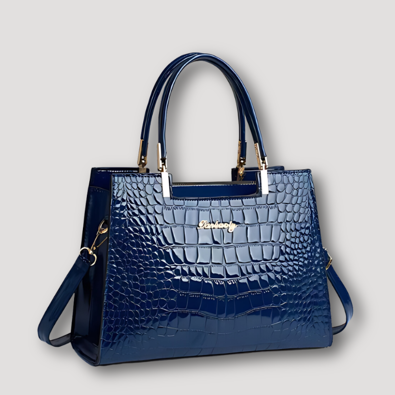 Krokodil Patroon Patent Leren Boxy Handbag Vrouwen