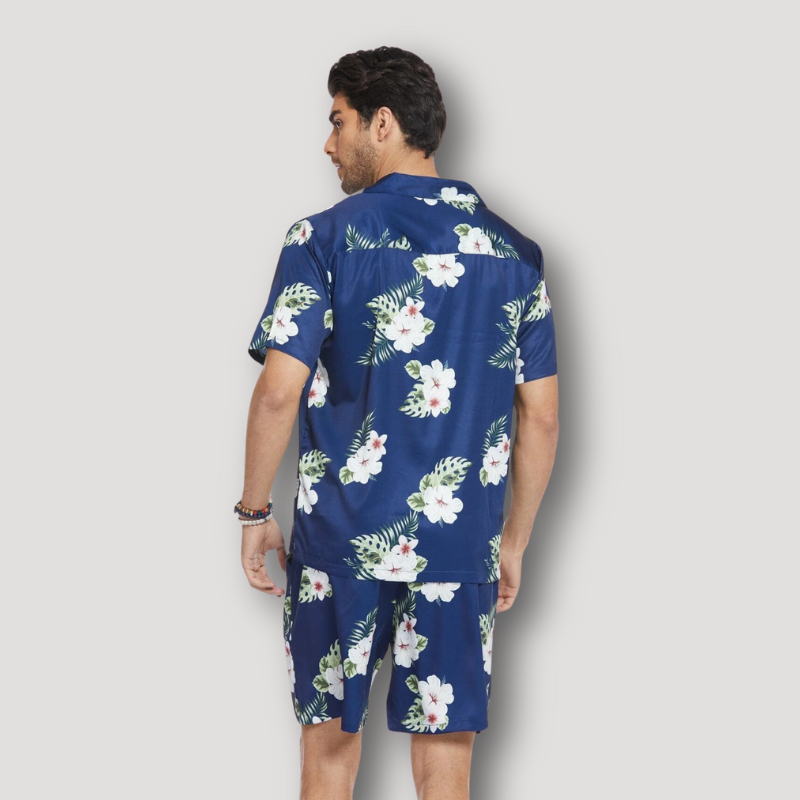 Hawaii Set Kraag Shirt en Korte Broek Zomer Outfit