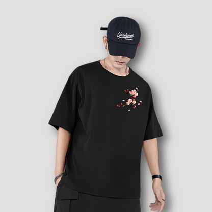 Kersenbloesem Sakura Korte Mouw Grafisch Tee T Shirt