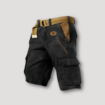 Bruine Band Tactisch Rugged Cargo Shorts Voor Heren