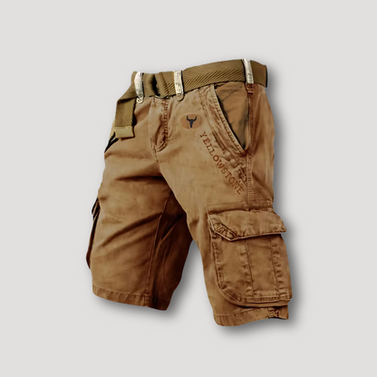 Bruine Band Tactisch Rugged Cargo Shorts Voor Heren