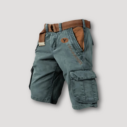 Bruine Band Tactisch Rugged Cargo Shorts Voor Heren