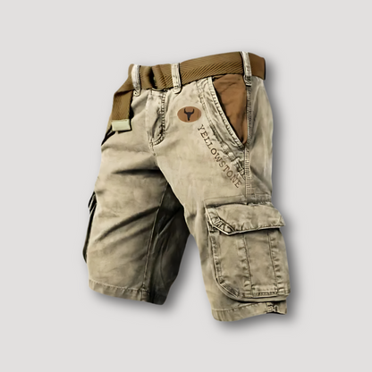 Bruine Band Tactisch Rugged Cargo Shorts Voor Heren