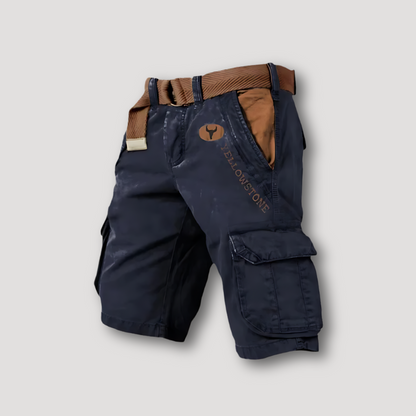 Bruine Band Tactisch Rugged Cargo Shorts Voor Heren