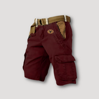 Bruine Band Tactisch Rugged Cargo Shorts Voor Heren