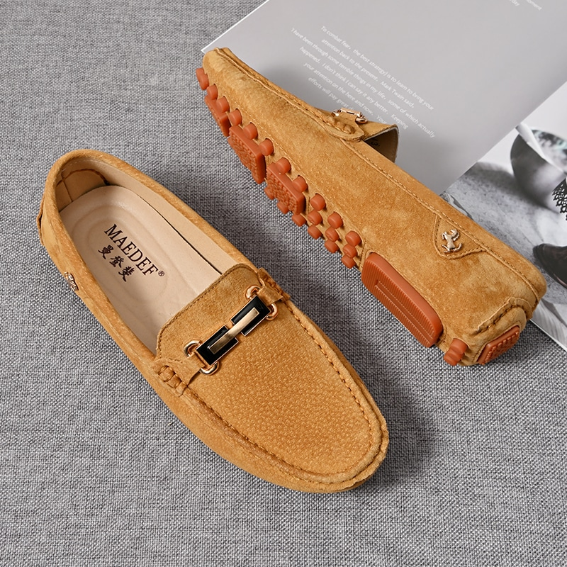 Lichtgewicht Suède Materiaal Moccasins Loafer Mannen