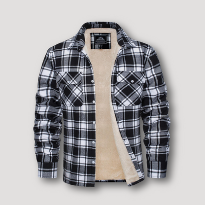 Flannel Geruit Sherpa Geïsoleerd Shirt Jas