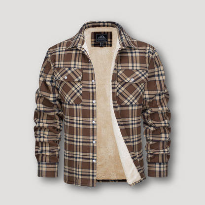 Flannel Geruit Sherpa Geïsoleerd Shirt Jas