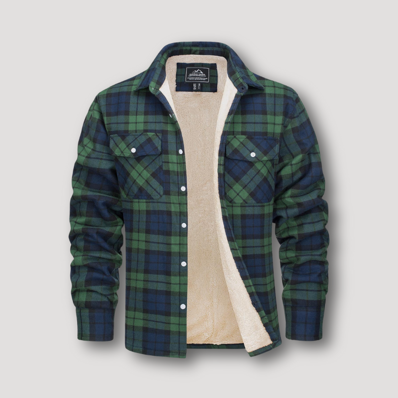 Flannel Geruit Sherpa Geïsoleerd Shirt Jas