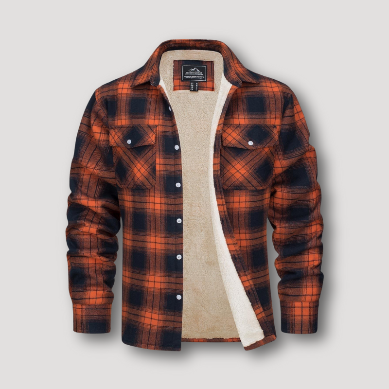 Flannel Geruit Sherpa Geïsoleerd Shirt Jas