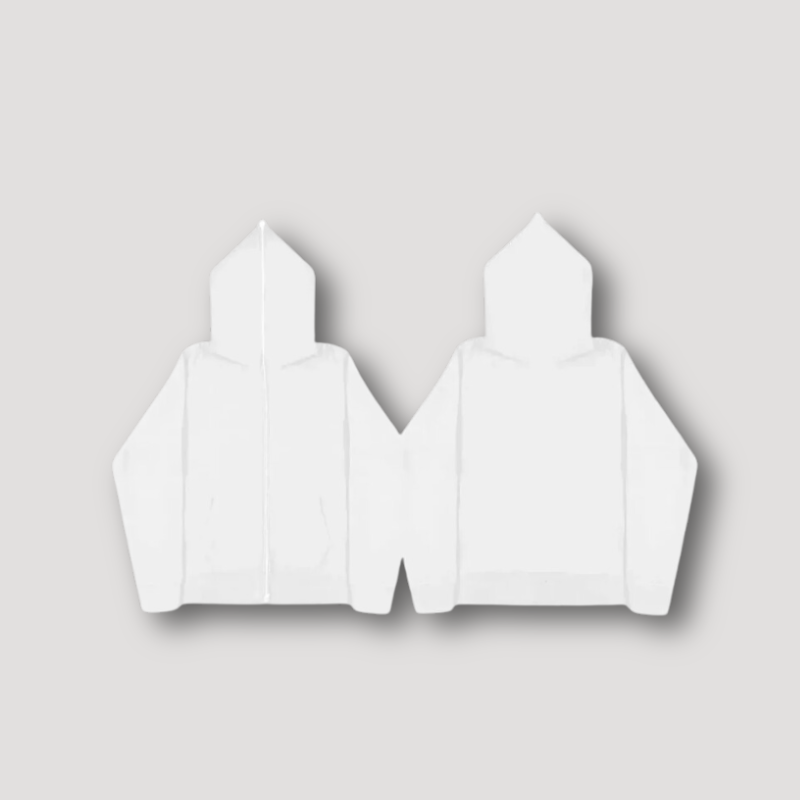 Streetwear Y2K Zip Up Effen Hoodie voor Mannen