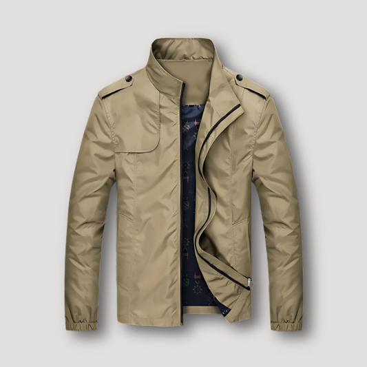 Casual Getailleerde Lichtgewicht Water Resistant Zip Up Heren Jas