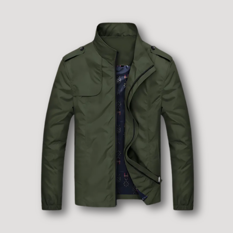 Casual Getailleerde Lichtgewicht Water Resistant Zip Up Heren Jas