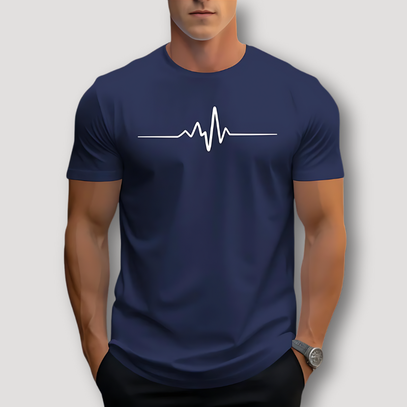 Hartslag Graphicsh Printed Zomer T Shirt Mannen