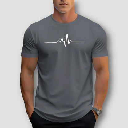 Hartslag Graphicsh Printed Zomer T Shirt Mannen