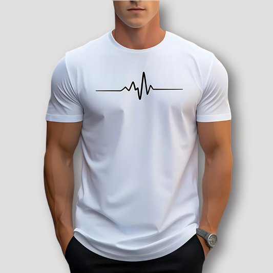 Hartslag Graphicsh Printed Zomer T Shirt Mannen