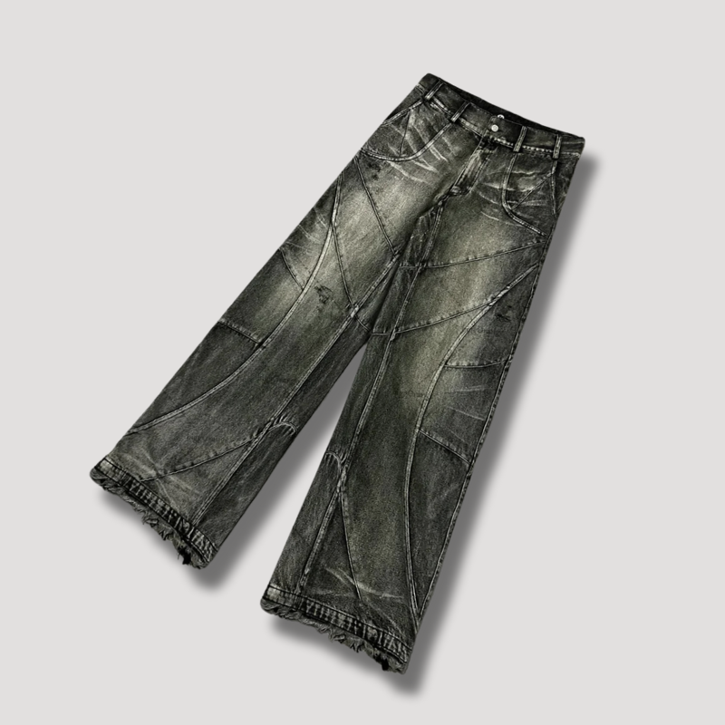 Y2K Punk Lose Denim Jeans - Hiphop Streetwear voor mannen