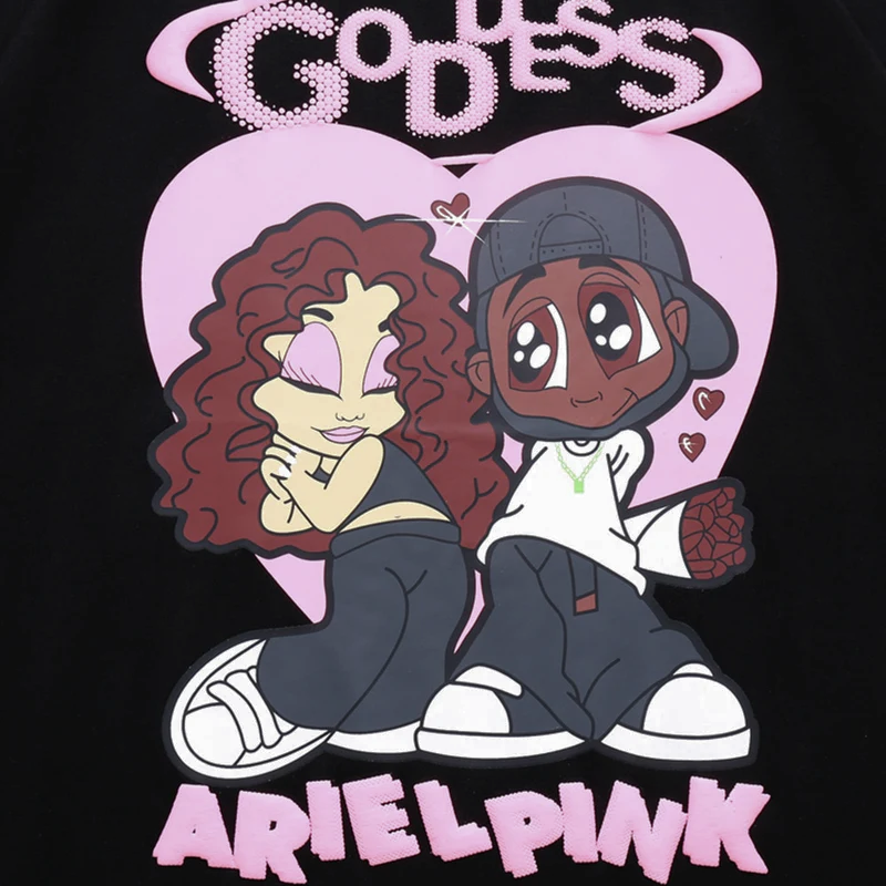 Goddess Heart Cartoon Koppel Y2k Streetwear