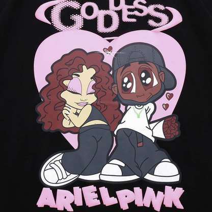 Goddess Heart Cartoon Koppel Y2k Streetwear