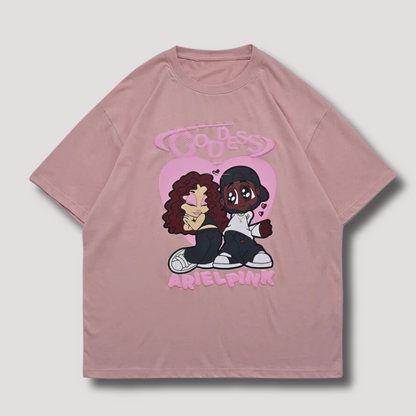 Goddess Heart Cartoon Koppel Y2k Streetwear