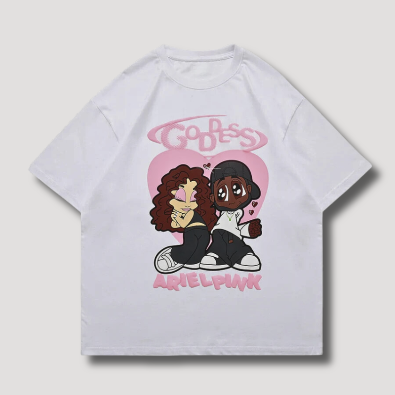 Goddess Heart Cartoon Koppel Y2k Streetwear