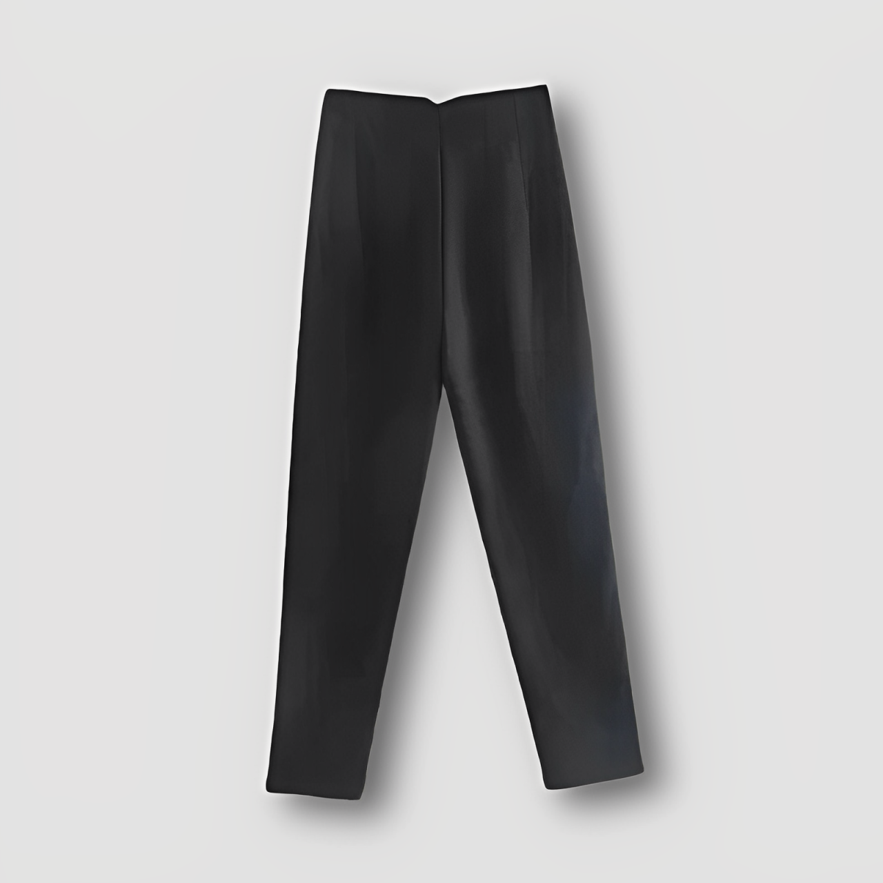 High-waisted Verticaal Naden Straight Leg Broek