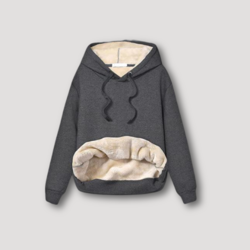 Ontspannen Fit Pluche Knuffel Fleece Lined Hoodie