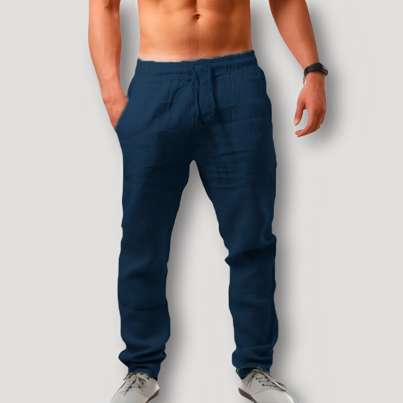 Strand Linnen Trekkoord Relaxed Fit Summer Pants