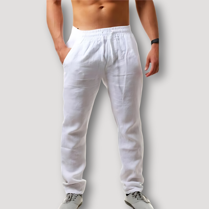 Strand Linnen Trekkoord Relaxed Fit Summer Pants