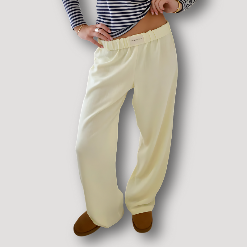 Wide Leg Relaxed Fit Pinstripes Loungewear Broek